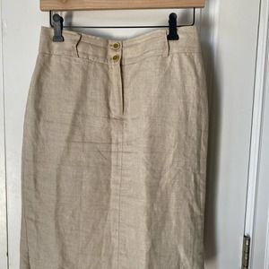 Banana Republic Linen Lined Pencil Skirt 2